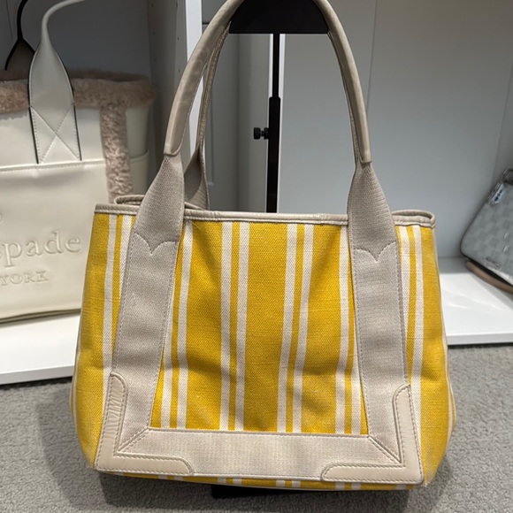 Balenciaga Yellow Striped canvas Tote - Picture 5 of 10